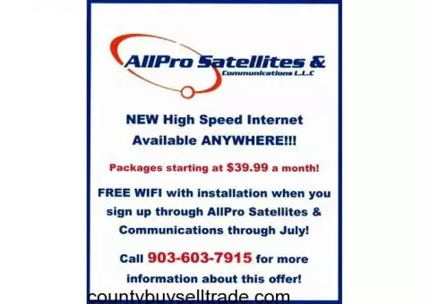 High-speed internet, available ANYWHERE!!